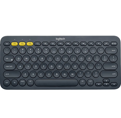 Logitech Teclado Bluetooth multidispositivo K380 Pebble - Windows, Mac,  Chrome OS, Android, iPad, iPhone, compatible con Apple TV, con control de