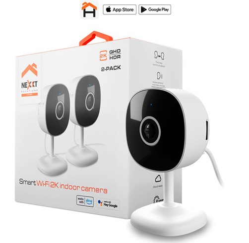 Nexxt Home Camara Inteligente Wifi 2K Indoor 2 Pack- NHC-I710 2PK