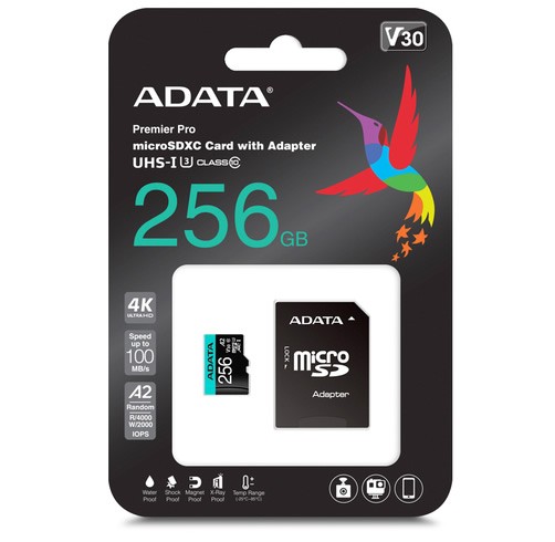 Adata Premier Pro 256GB MicroSD Uhs-I U3 ClasE 10