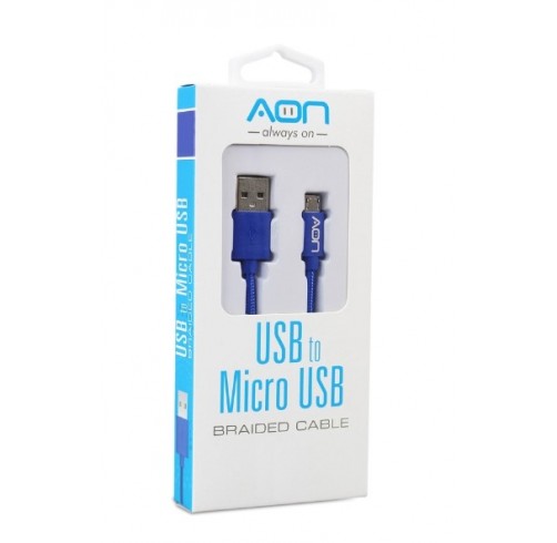 Cable AON USB a Micro USB - Azul - 3.5m / 11.4ft