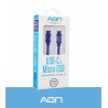 Cable AON USB-C a Micro USB – Azul – 3.5m / 11.4ft (AO-CB-6003)