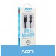 Cable AON USB-C a Micro USB – Negro – 2m / 6.5ft (AO-CB-6010)