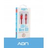 Cable AON USB-C a Micro USB Rojo – 2m/65ft (AO-CB-6012)