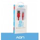 Cable AON USB-C a Micro USB Rojo (3.5m/11.4ft)