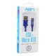 Cable AON USB a  micro usb – 2M – 6.5FT Azul – AO-CB-3013