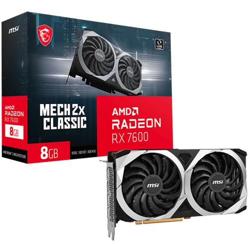 MSI AMD Radeon RX 7600 XT MECH 2X 8 GB