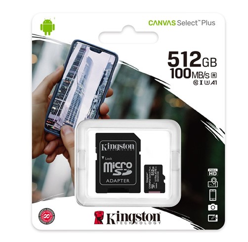 Kingston Canvas Select Plus 512 GB MicroSD Clase 10