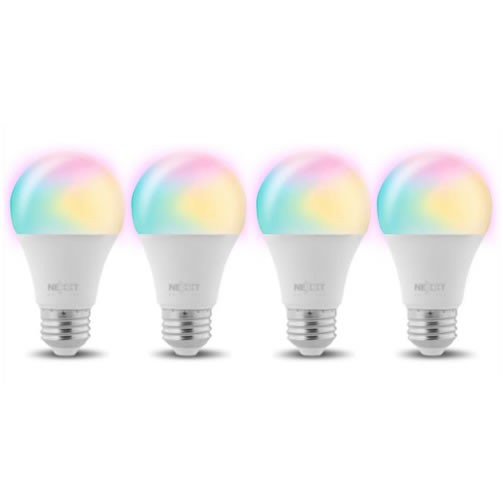 Bombillo Inteligente Wi-Fi LED Multicolor Pack 4 Unidades Nexxt  (NHB-C1104PK)