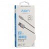 Cable AON USB a Lightning MFI 3m Blanco - AO-CB-1001