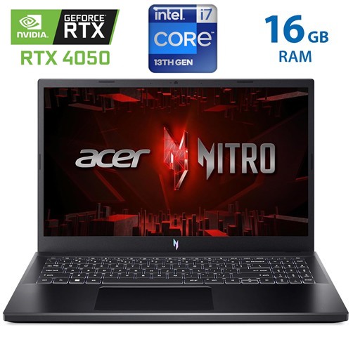 Acer Nitro V15 - i7 13620H - RTX 4050-16GB- SSD