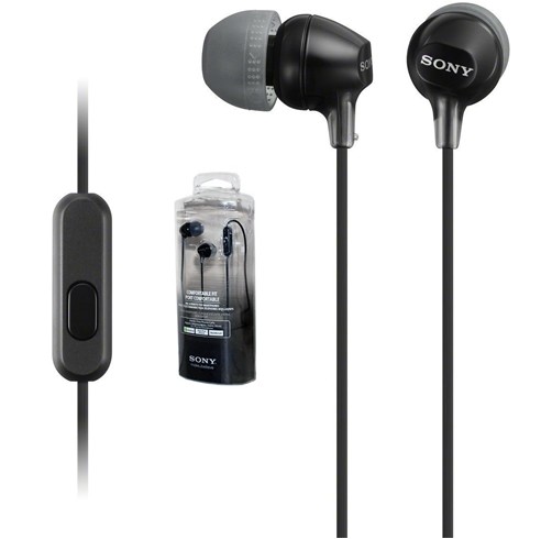 Audifonos con Micrófono Sony - Negros - MDR-EX15APBZUC