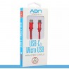 Cable AON USB-C a Micro USB Rojo (3.5m/11.4ft)