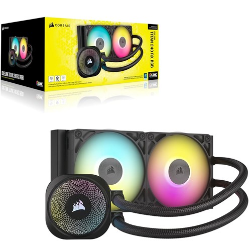 Corsair iCue Link Titan 240 RX RGB - Negro