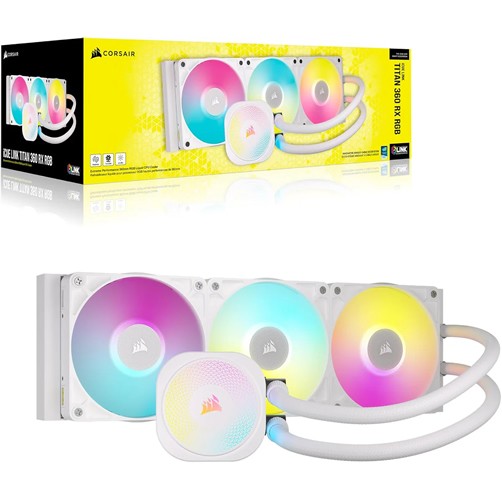 Corsair iCue Link Titan 360 RX RGB - Blanco