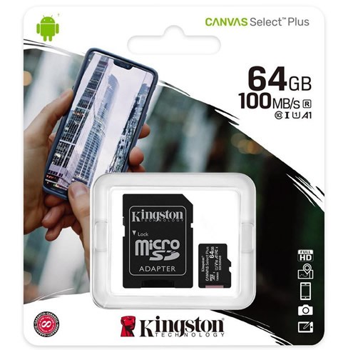 Kingston Canvas Select Plus 64 GB MicroSD Clase 10