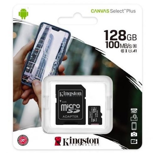 Kingston Canvas Select Plus 128 GB MicroSD Clase 10
