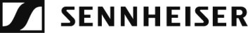 Sennheiser brand logo with the stylized square emblem on the left