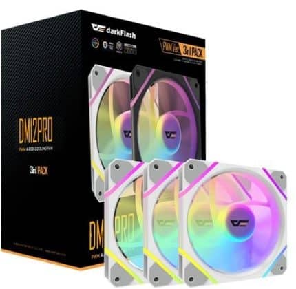Darkflash DM12 PRO PWM A-RGB - Blanco-Pack 3