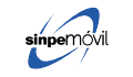 SINPE MÓVIL logo with blue swooshes around the brand name in black text