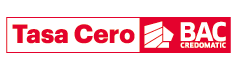 Banner with Tasa Cero logo and BAC Credomatic logo side by side.