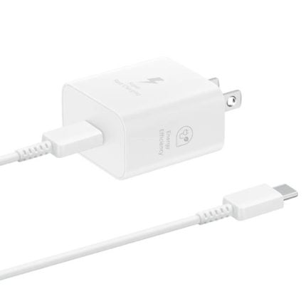 Cargador Samsung 25W con Cable - Tipo C - Blanco - EP-T2510XWTGTW