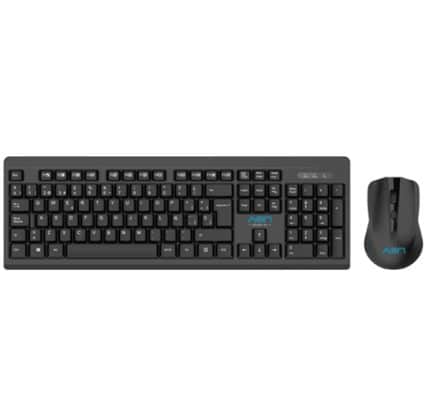 Combo Teclado y Mouse  AON - Inalambrico -  Español -  AO-KB-1001
