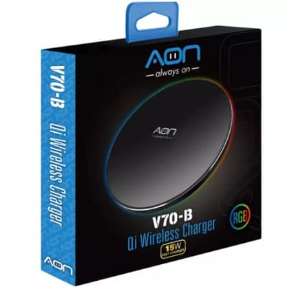 Cargador AON Wireless 15W V70-B - AO-WC-2008