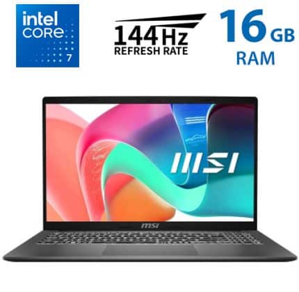 MSI MODERN 15- i7 150U - 16GB - SSD - 144Hz- Platinum Gray