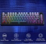 Redragon Ucal Pro - 75% - Mint Mambo - Negro/Gris - K673SP-RGB-PRO - Imagen 3