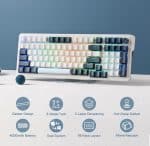 Redragon Eisa Pro - 98 Teclas RGB - Blanco/Gris - K686WB-RGB-PRO - Imagen 2