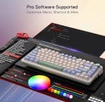 Redragon Ucal Pro -75% - RGB Dust Proof Red - Blanco/Verde/Azul - K673CPG-RGB-PRO - Imagen 3