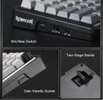 Redragon Eisa Pro - 98 Teclas RGB - Negro/Gris - K686SP-RGB-PRO - Imagen 3