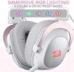 Redragon Zeus Pro Blanco - Wireless 7.1 Surround - H510W-PRO - Imagen 3