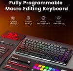 Redragon Flekact Pro - LCD - RGB - Negro/Gris - K708GG-RGB-PRO - Imagen 2
