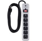 Regleta General Electric Heavy Duty Supresor de Picos - 2,4Mts - Gris