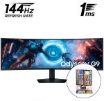 Kit Monitor Samsung Odyssey G9 - 48.7" - DQHD + Set de limpieza para LCD