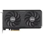 ASUS dual-fan graphics card with two large cooling fans and a PCIe connector visible on the bottom edge.