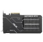 ASUS GeForce RTX graphics card shown from the side with its cooling radiator and heat pipes visible