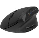 Maxell wireless mouse with Bluetooth indicator lights and side forward/back buttons.