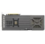 ASUS TUF Gaming GeForce RTX graphics card, side view showing backplate and heatsink fins