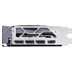 Graphics card rear I/O panel with three DisplayPort connectors and one HDMI output.