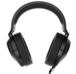 Black over-ear headphones with cushioned ear cups and an adjustable headband, wired for use