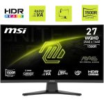 27-inch MSI curved gaming monitor with neon logo, WQHD 2560x1440, 1500R curve, 180 Hz refresh rate, HDR Ready, Rapid VA