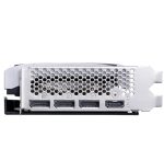 Graphics card backplate with four DisplayPort outputs visible on a silver panel