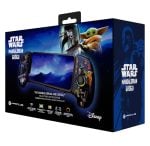 Box packaging for a Star Wars Mandalorian Grogu collectible edition wireless game controller, featuring the controller image and character art on the box
