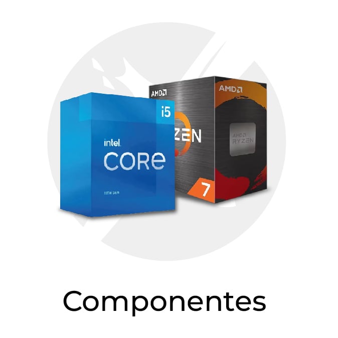 Three processor boxes—Intel Core i5, and AMD Ryzen—arranged together to represent computer components.