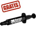Black Thermalt Grizzly thermal paste syringe with a red 'GRATIS' stamp indicating a free item.