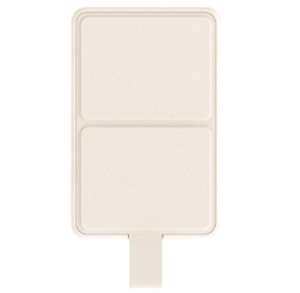 Double-compartment popsicle mold with an attached handle for making two ice pops