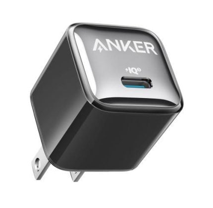 Compact Anker USB-C wall charger with a single USB-C port and 10W output