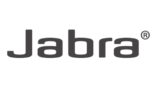 Jabra logo wordmark in dark gray